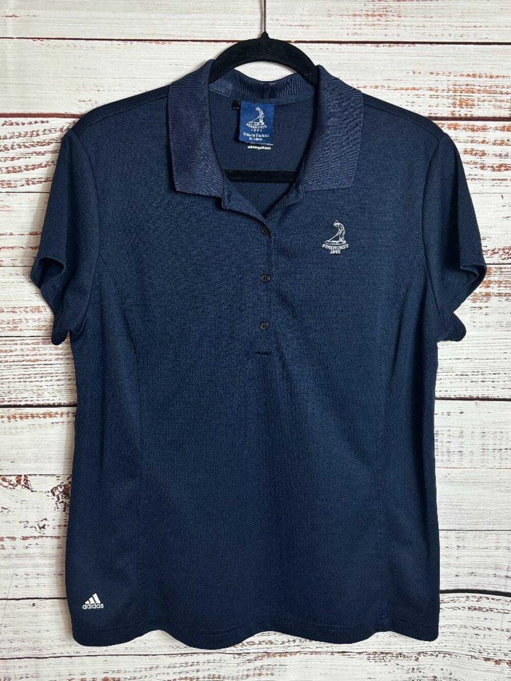 Adidas Pinehurst short sleeved women’s golf shirt navy size XL